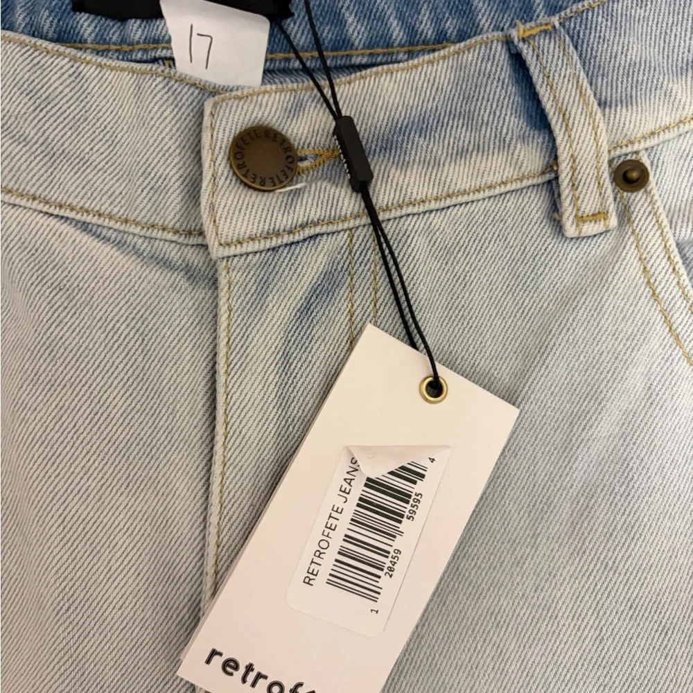 Retrofete Light Blue Distressed Boyfriend Jeans - Picture 2 of 5
